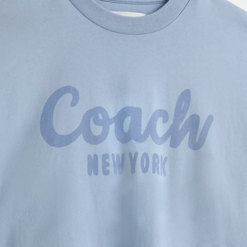 Restored Cursive Signature Cropped T-Shirt