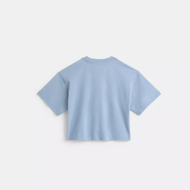 Restored Cursive Signature Cropped T-Shirt