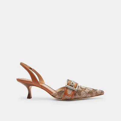 Margot Slingback Crystal Signature Jacquard
