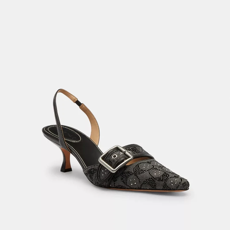 Margot Slingback Crystal Signature Jacquard