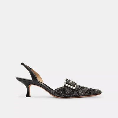 Margot Slingback Crystal Signature Jacquard