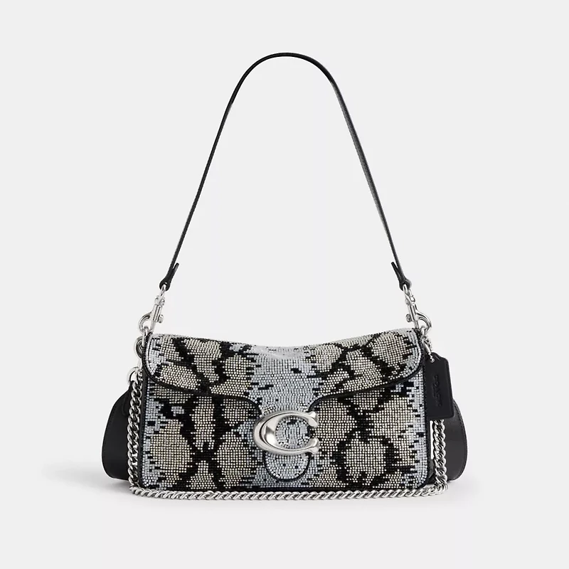 Tabby Shoulder Bag 26 With Beaded Snake