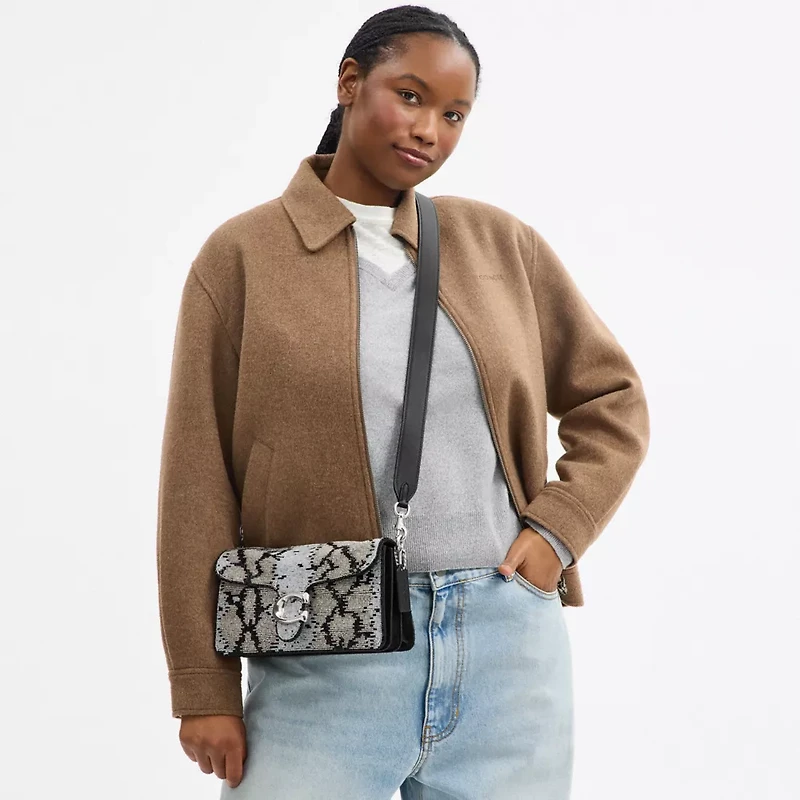 Tabby Shoulder Bag 26 With Beaded Snake