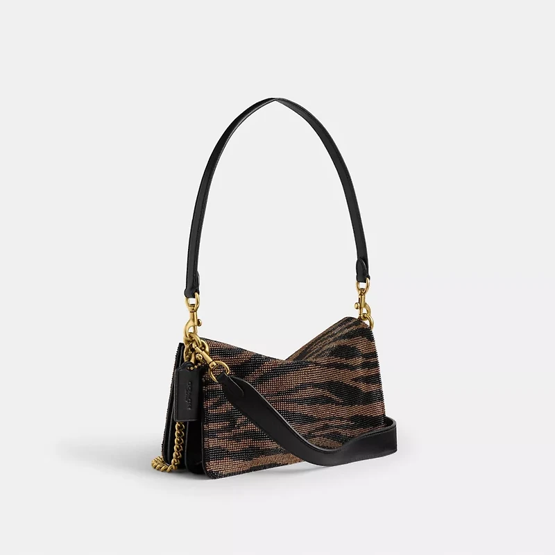 Tabby Shoulder Bag 26 With Beaded Tiger