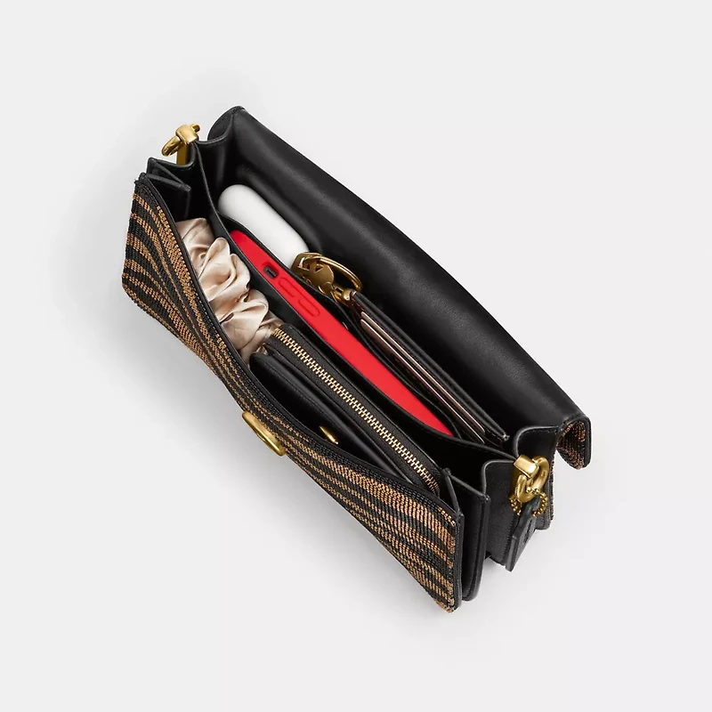 Tabby Shoulder Bag 26 With Beaded Tiger