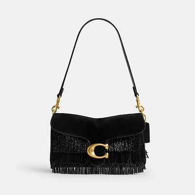 Tabby Shoulder Bag 26 With Crystal Beaded Fringe