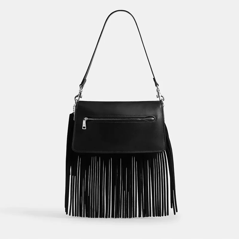 Tabby Shoulder Bag 26 With Beading And Fringe