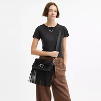 Tabby Shoulder Bag 26 With Beading And Fringe