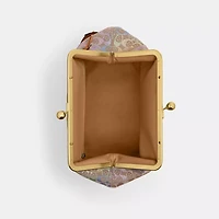 Large Kisslock Frame Bag In Crystal Signature Jacquard