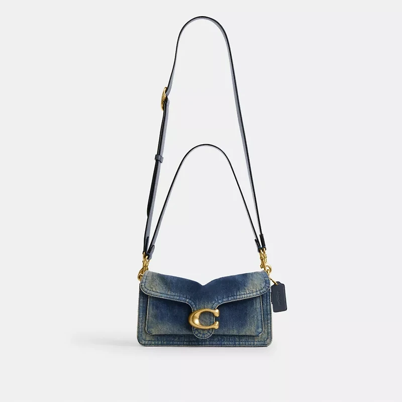 Tabby Shoulder Bag In Regenerative Cotton Denim