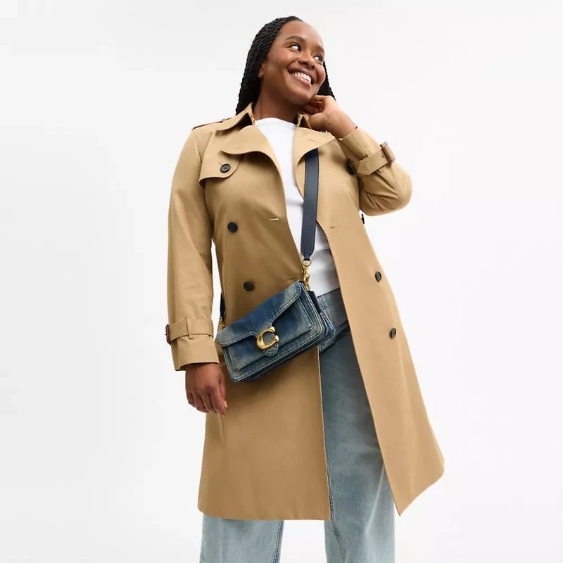 Tabby Shoulder Bag In Regenerative Cotton Denim