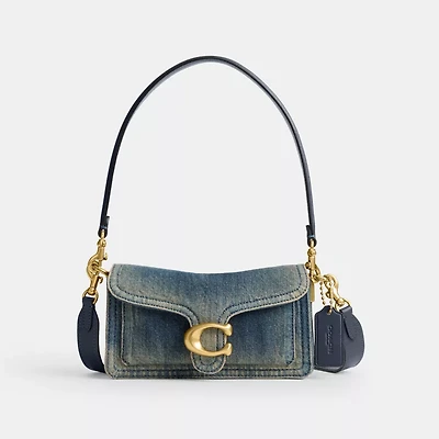 Tabby Shoulder Bag 20 In Regenerative Cotton Denim