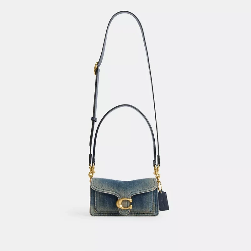 Tabby Shoulder Bag 20 In Regenerative Cotton Denim
