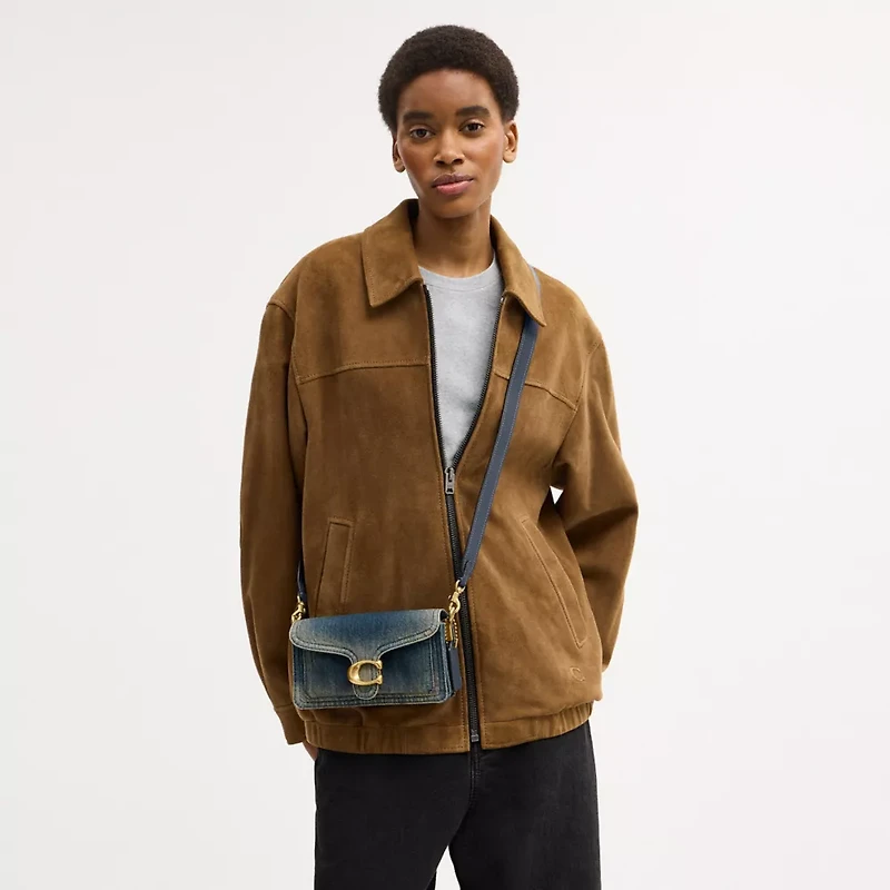 Tabby Shoulder Bag 20 In Regenerative Cotton Denim