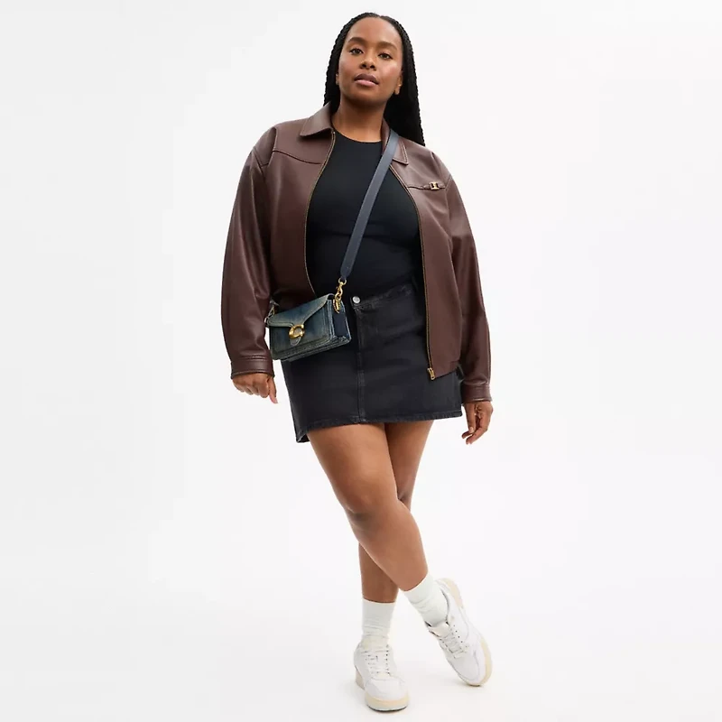 Tabby Shoulder Bag 20 In Regenerative Cotton Denim