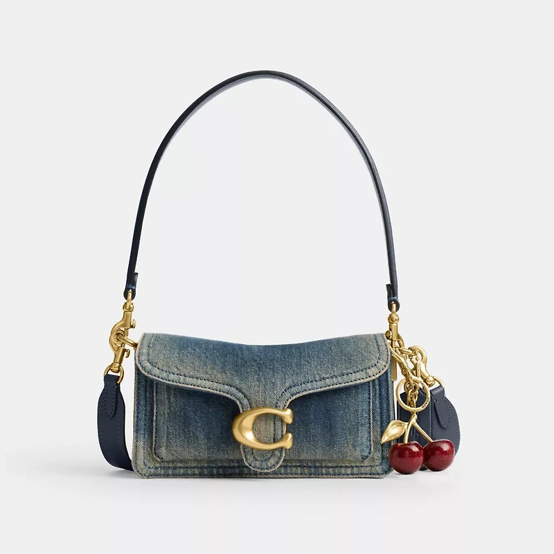 Tabby Shoulder Bag 20 In Regenerative Cotton Denim