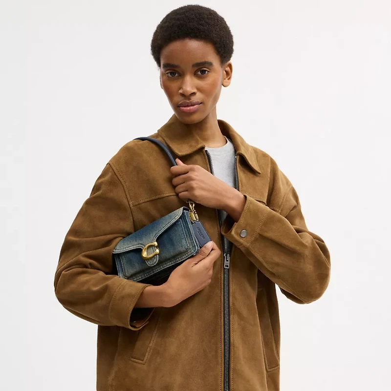 Tabby Shoulder Bag 20 In Regenerative Cotton Denim