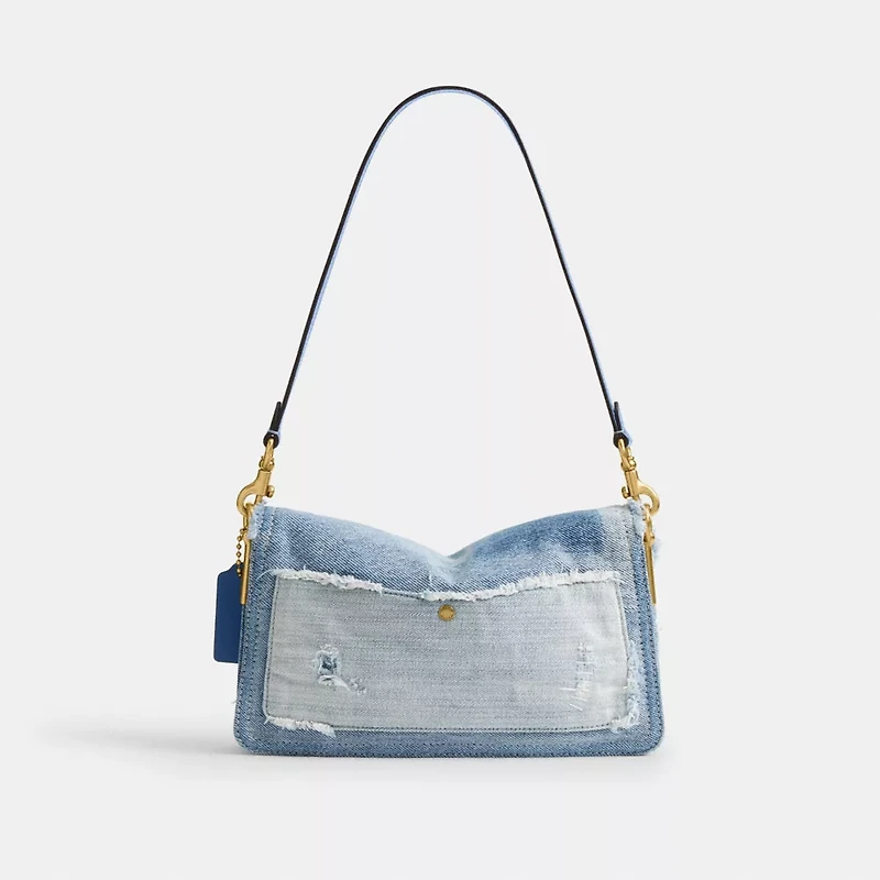 Tabby Shoulder Bag 26 With Repurposed Denim Patchwork