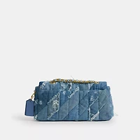 Tabby Shoulder Bag 26 With Repurposed Denim Patchwork Quilting