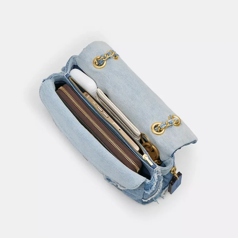 Tabby Shoulder Bag 26 With Repurposed Denim Patchwork Quilting