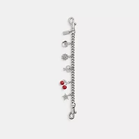 Crystal Motif Chain Bag Charm