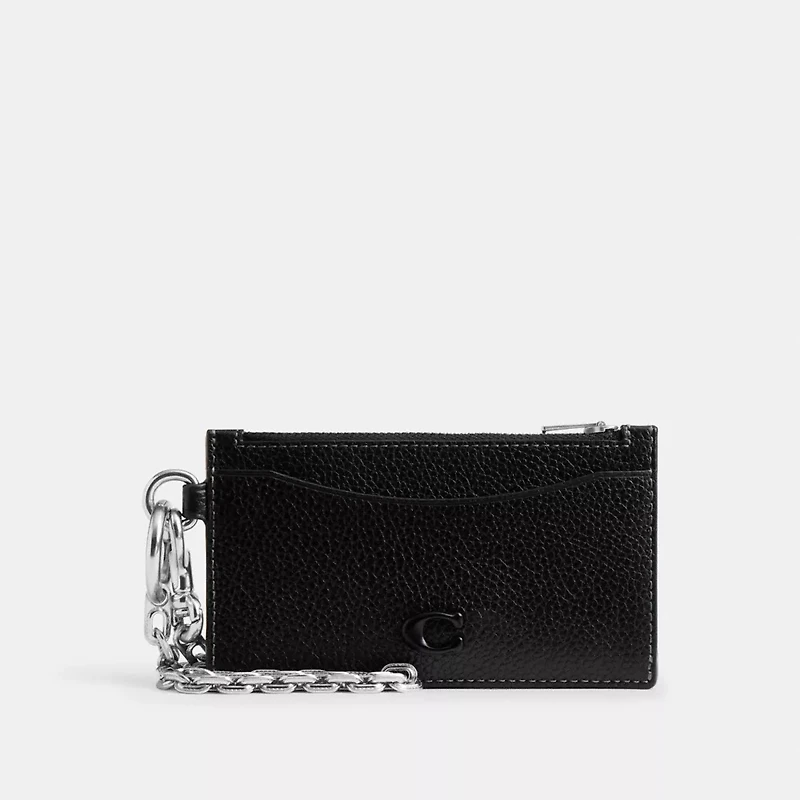 Zip Card Case With Chain
