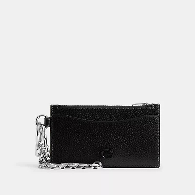 Zip Card Case With Chain