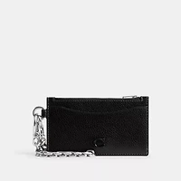 Zip Card Case With Chain