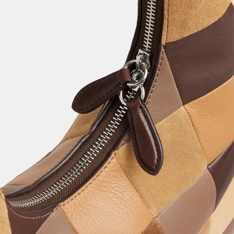 Alter/Ego Crescent Shoulder Bag In Upcrafted Suede And Upcrafted Leather