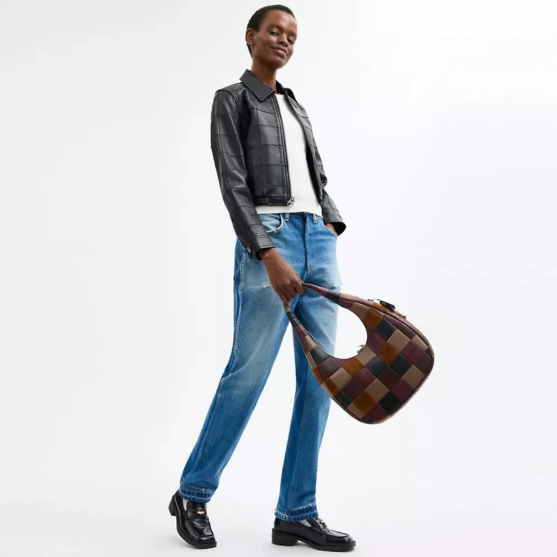 Alter/Ego Crescent Shoulder Bag In Upcrafted Suede And Upcrafted Leather