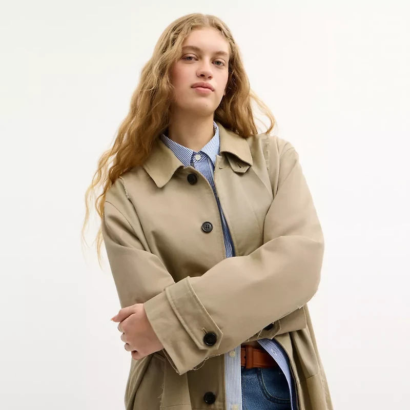 Repurposed Cotton Trench Coat