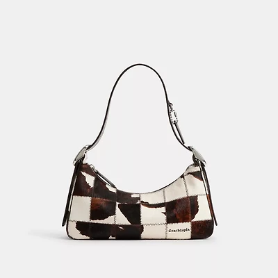 Shoulder Bag In Upcrafted Haircalf With Cow Print