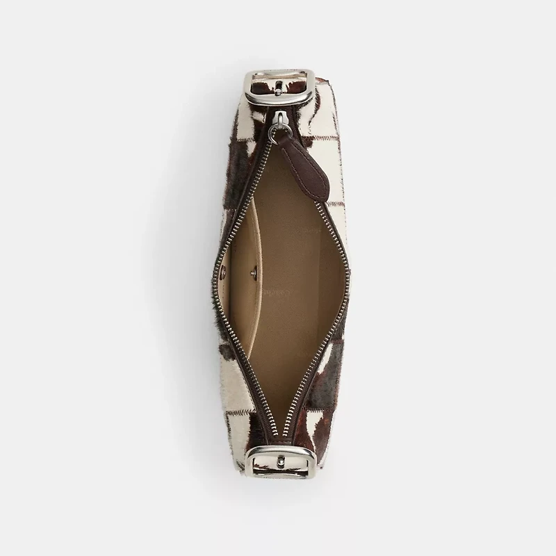 Shoulder Bag In Upcrafted Haircalf With Cow Print