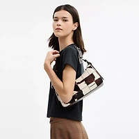 Shoulder Bag In Upcrafted Haircalf With Cow Print