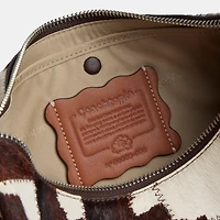 Shoulder Bag In Upcrafted Haircalf With Cow Print