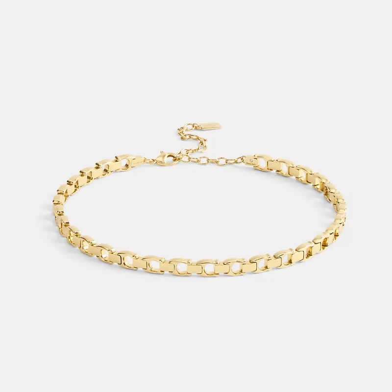 Beveled Signature Link Chain Choker