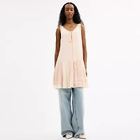 Pleated Bow Dress