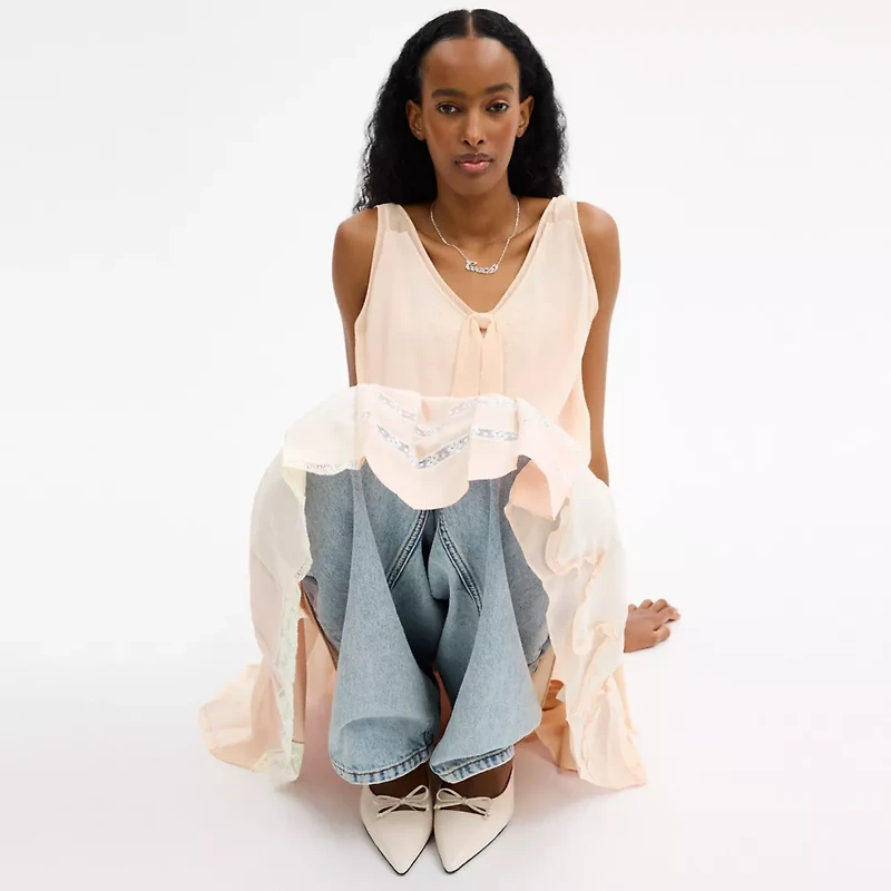 Pleated Bow Dress