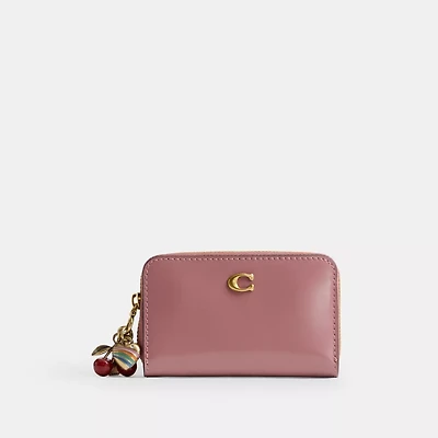 Essential Small Zip Around Card Case With Charms