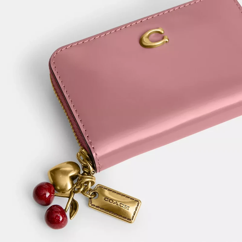 Essential Small Zip Around Card Case With Charms