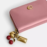 Essential Small Zip Around Card Case With Charms