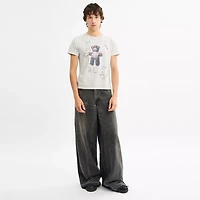 Bear Graphic Shrunken T Shirt Organic Cotton