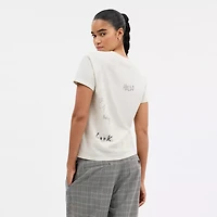 Bear Graphic Shrunken T Shirt Organic Cotton