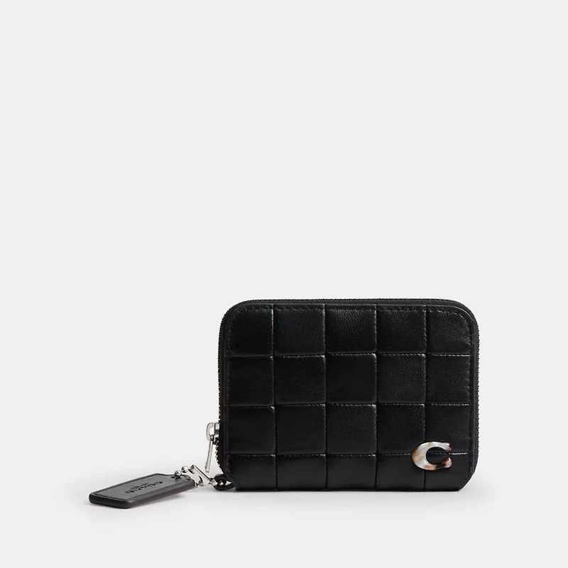 Zip Around Wallet Checkerboard Upcrafted Leather