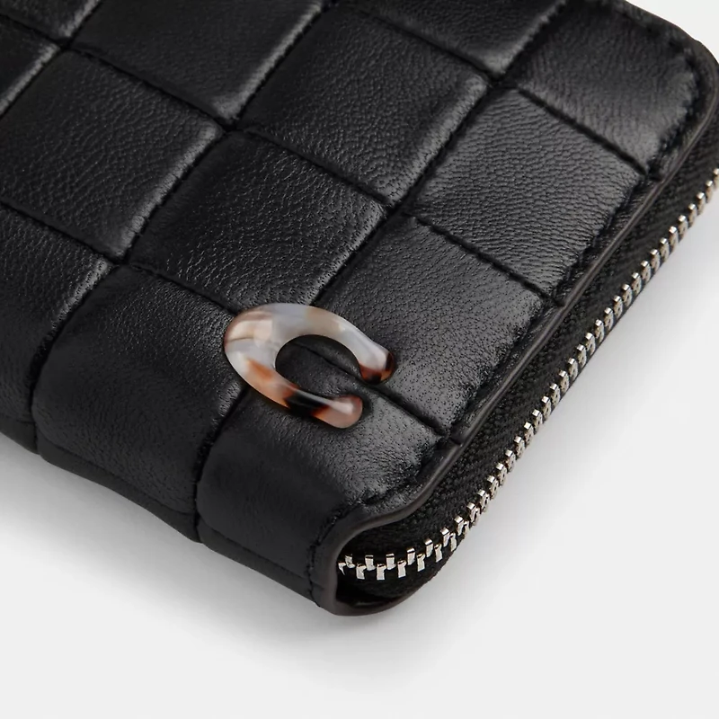 Zip Around Wallet Checkerboard Upcrafted Leather