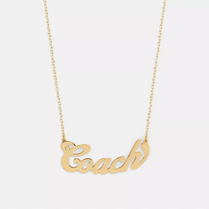 Coach Nameplate Necklace