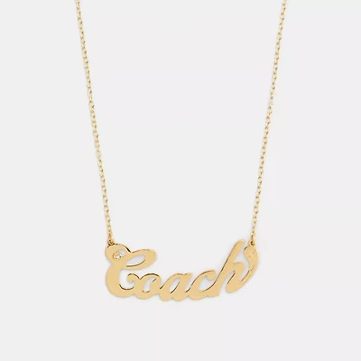 Coach Nameplate Necklace