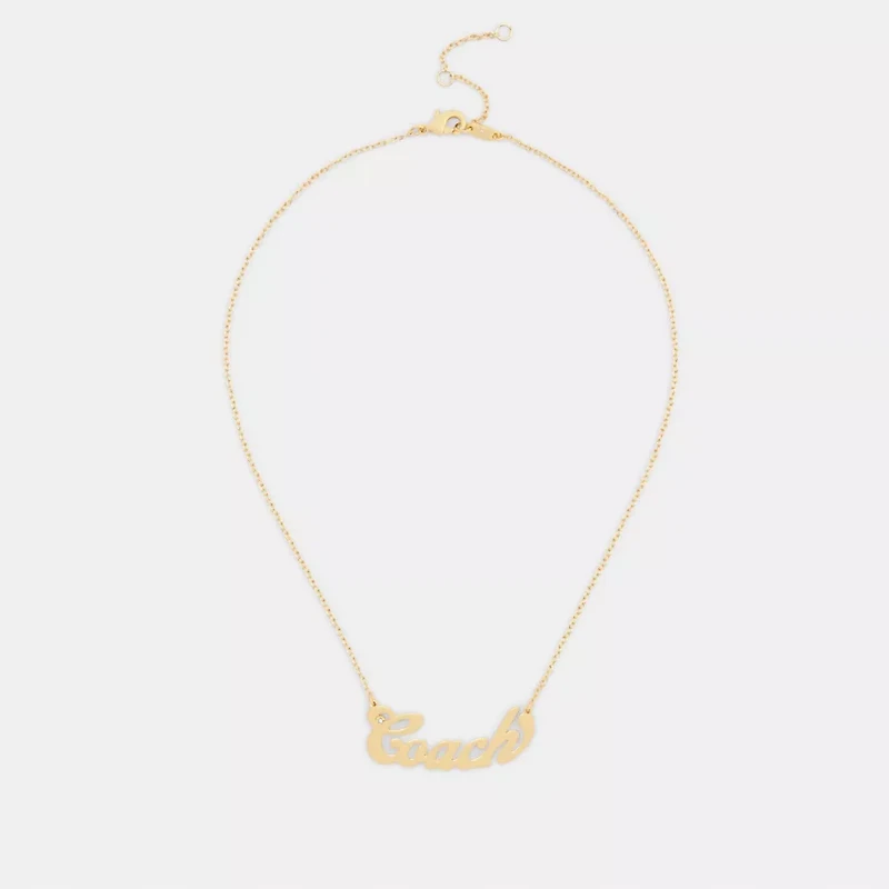 Coach Nameplate Necklace