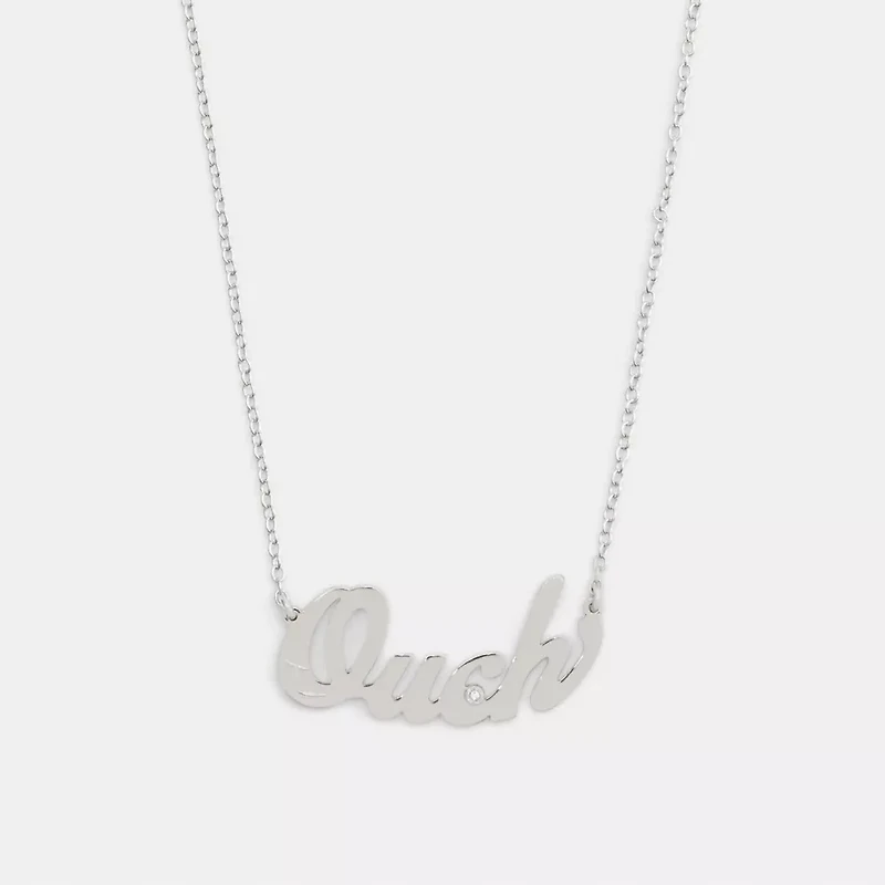 Ouch Nameplate Necklace