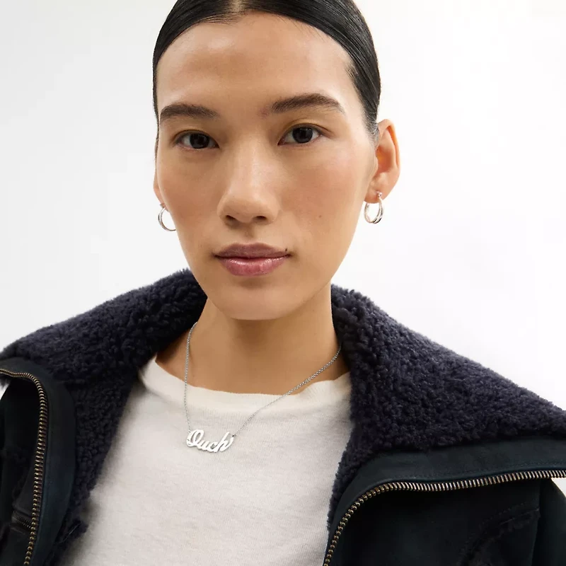 Ouch Nameplate Necklace